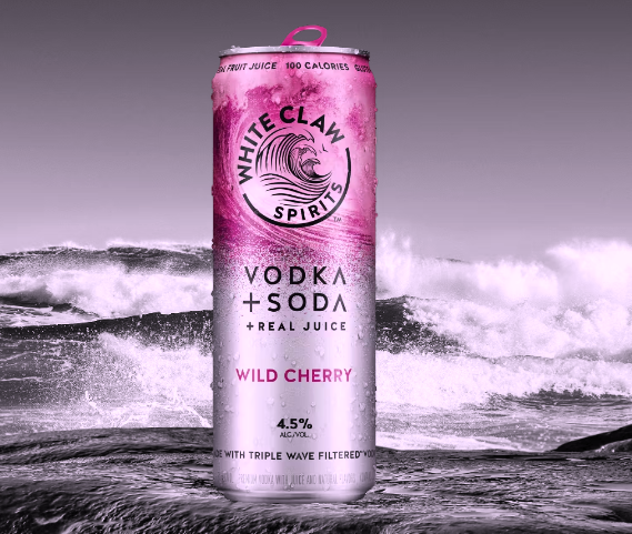 Can of White Claw Vodka Soda Wild Cherry